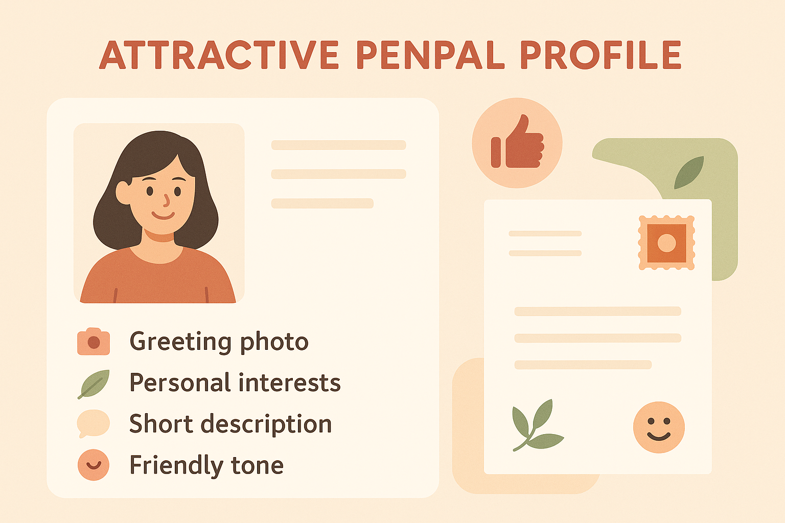 Example of well-written pen pal profile with engaging photos and descriptions