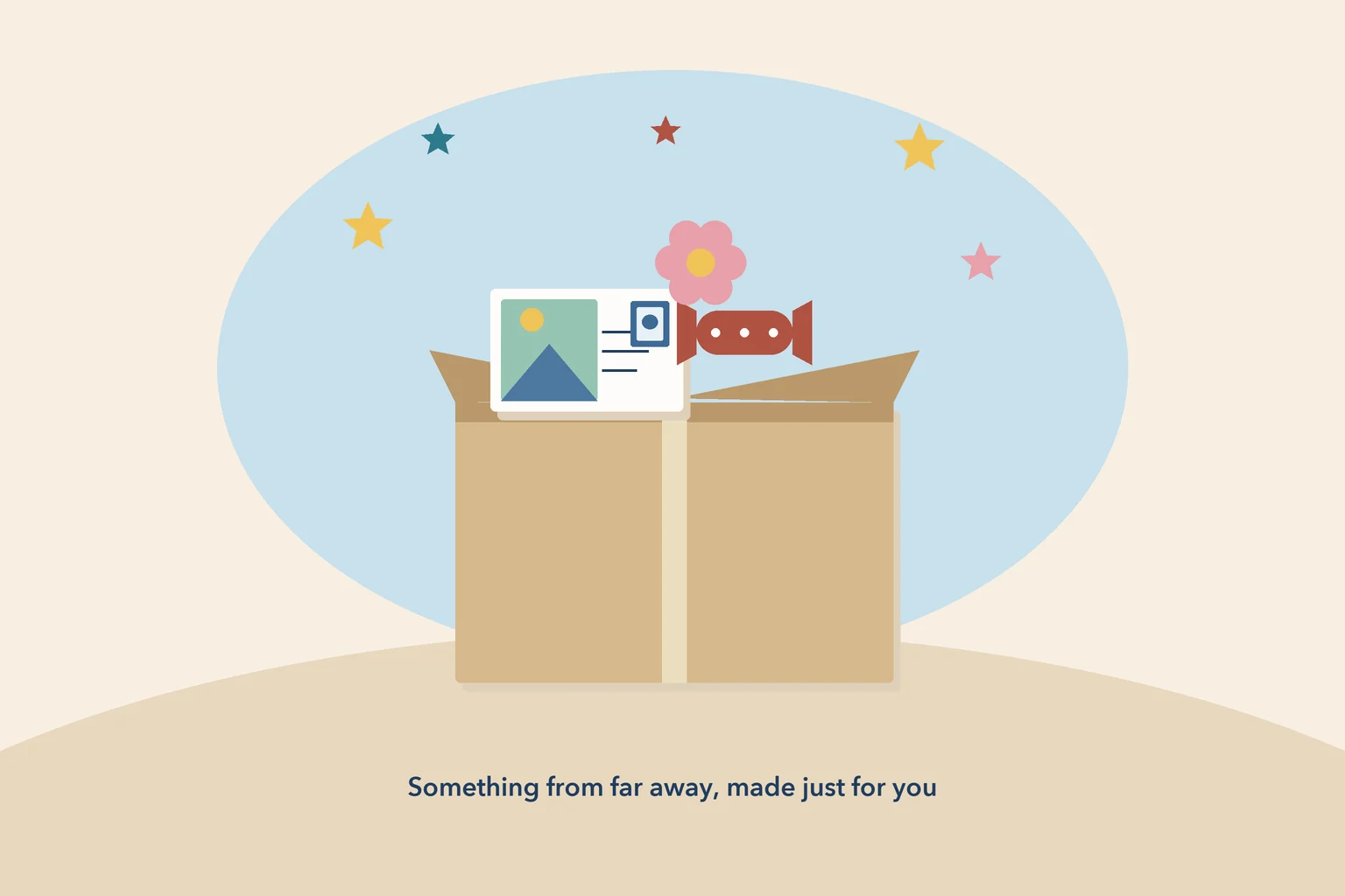 Person excitedly opening a package from their pen pal