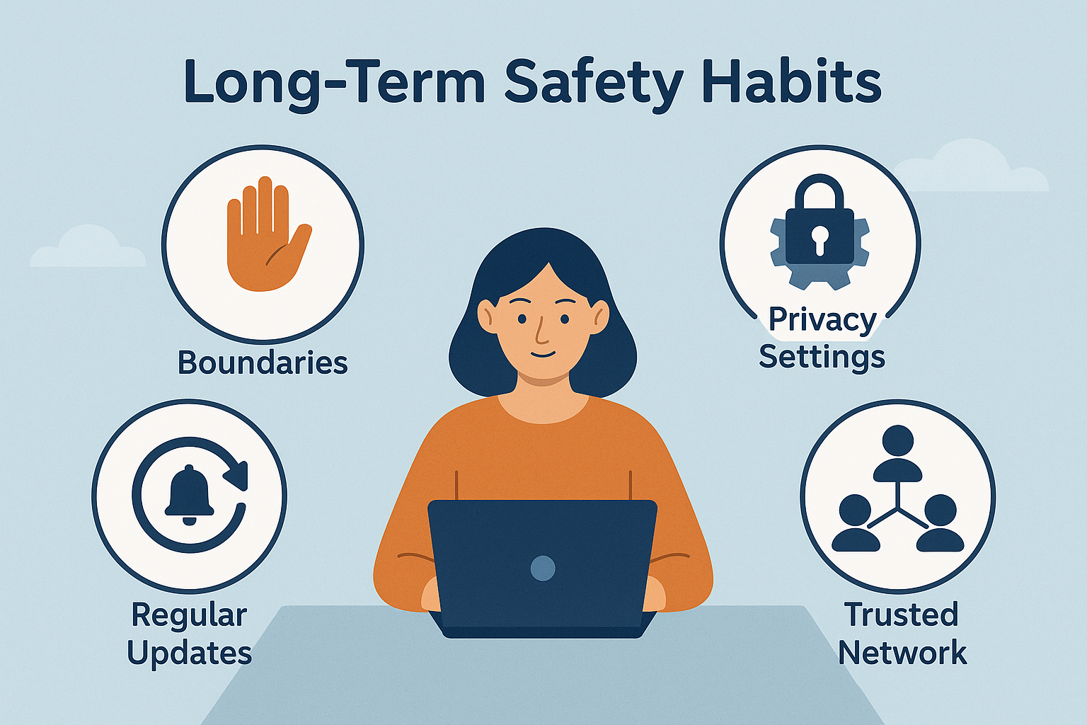 Establishing ongoing safety practices for pen pal friendships