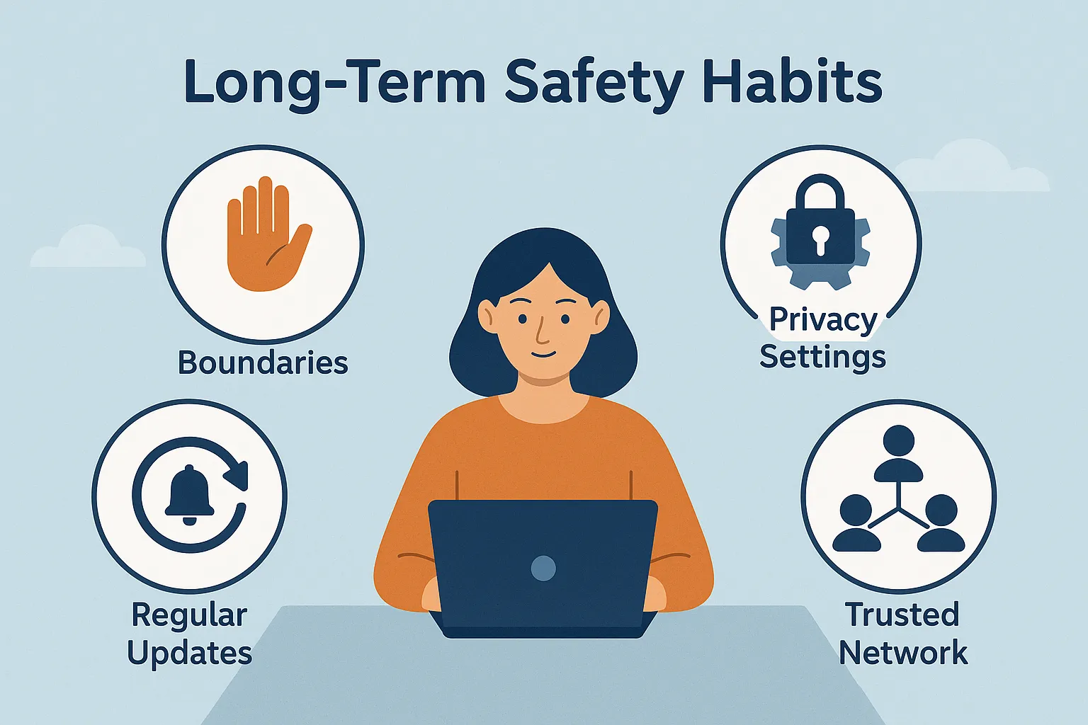 Establishing ongoing safety practices for pen pal friendships