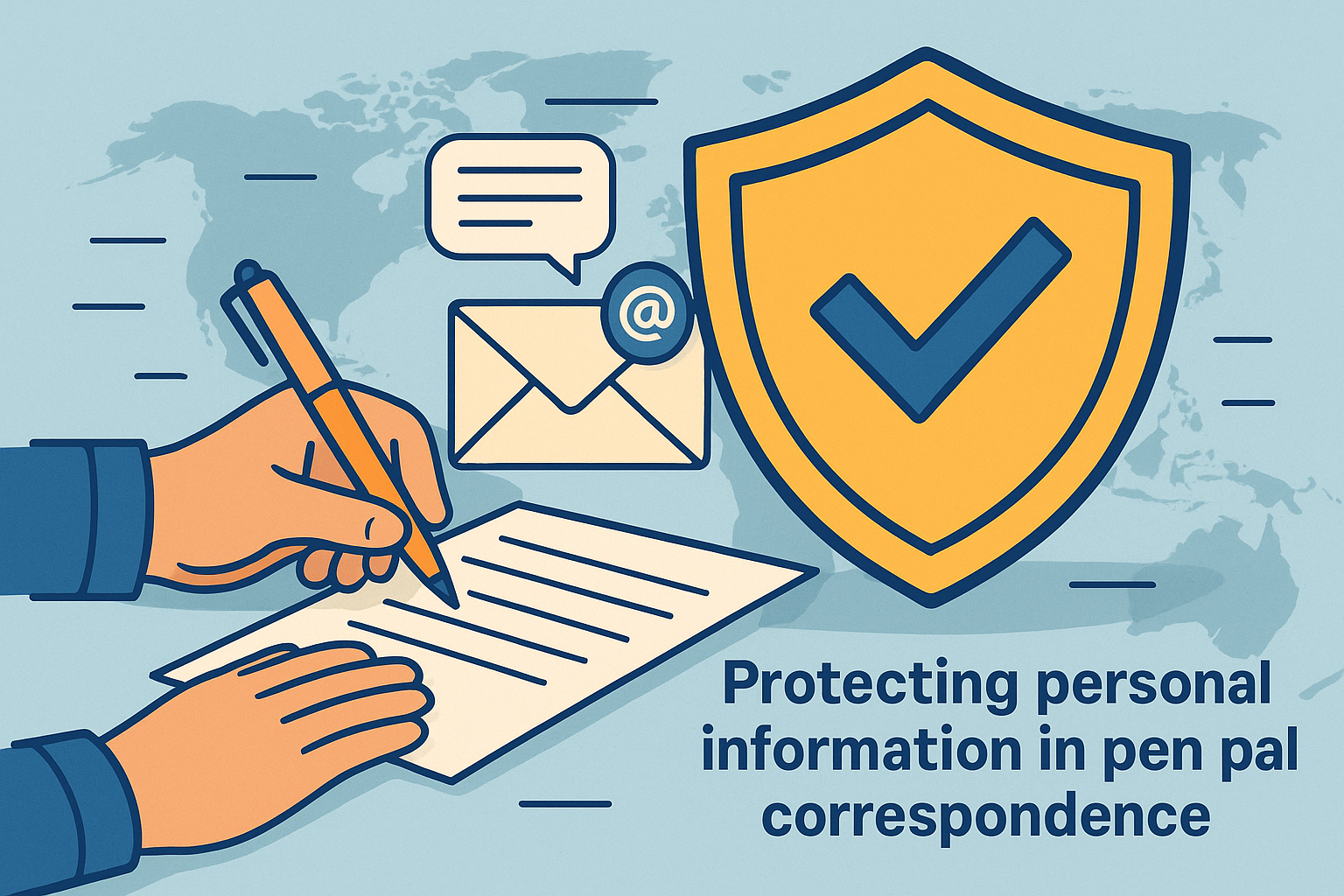 Protecting personal information in pen pal correspondence