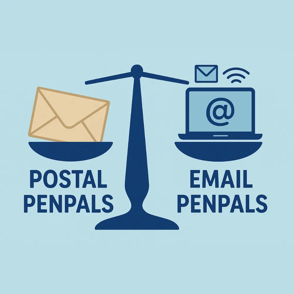 Postal vs email pen pals comparison