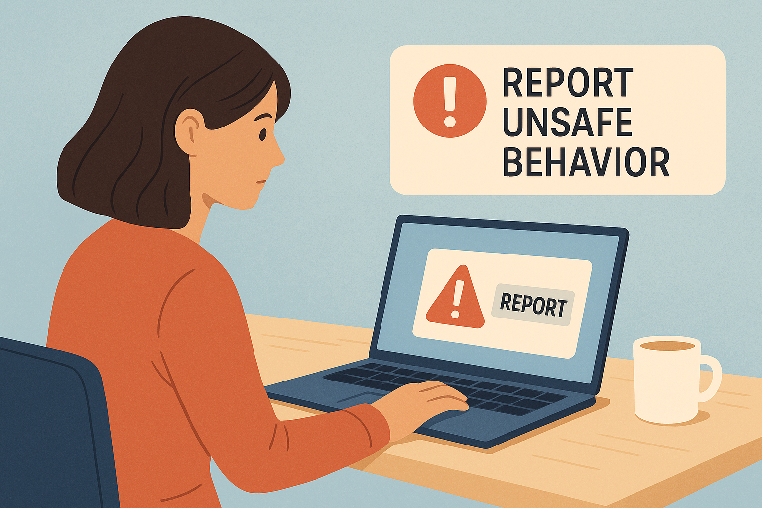 Process for reporting unsafe behavior and protecting yourself from problematic pen pals