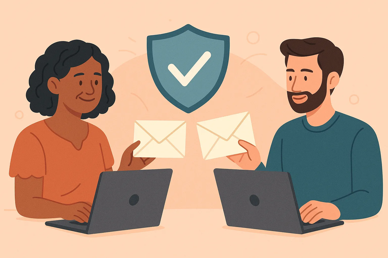 Happy pen pals who found safe, lasting friendships through careful online practices